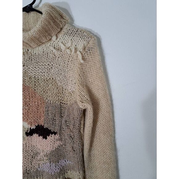 Far away from close women medium kid mohair alpaca sweater tan anthropologie - Picture 4 of 9